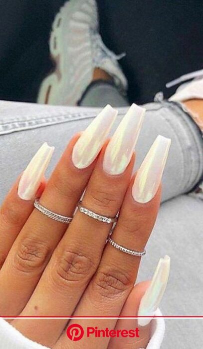 Long White Nails