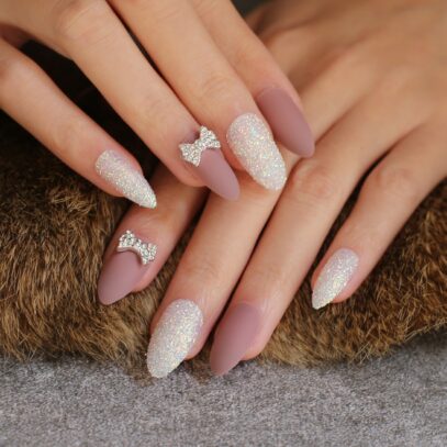 Matte Glitter Nails