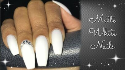 Matte White Nails