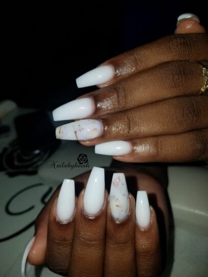 Milk White Nails