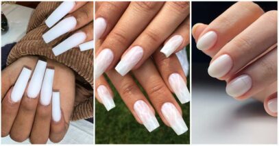 Milk White Nails