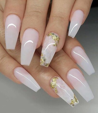 Milky White Nails