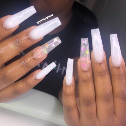 Milky White Nails