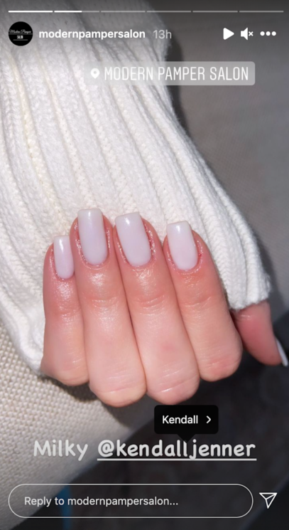 Milky White Nails