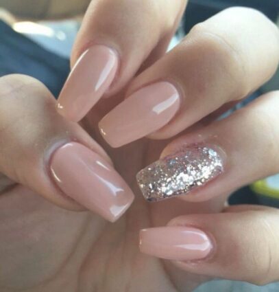 Nails With One Glitter Nail