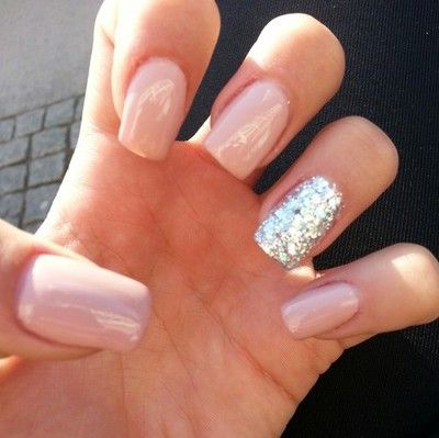 Nails With One Glitter Nail