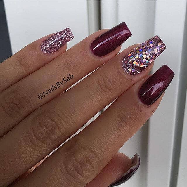 Nails With One Glitter Nail