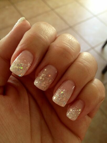 Natural Glitter Nails