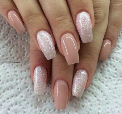 Natural Glitter Nails