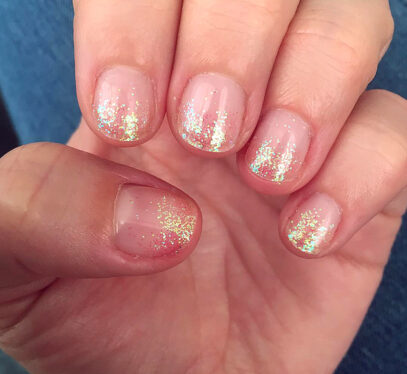 Natural Glitter Nails