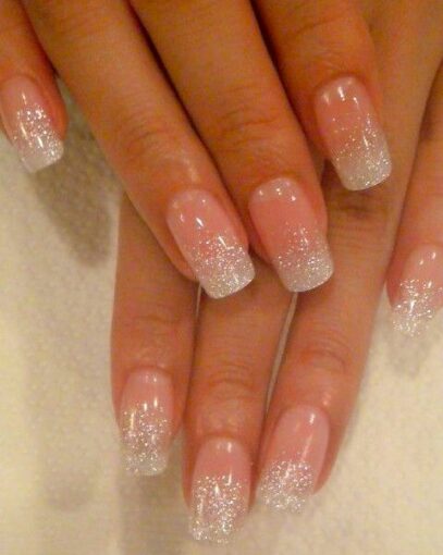 Natural Glitter Nails