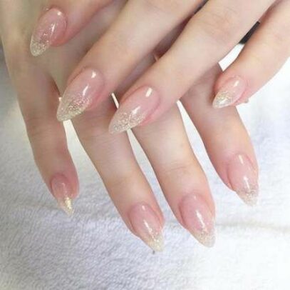 Natural Glitter Nails