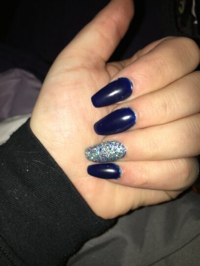 Navy Prom Nails