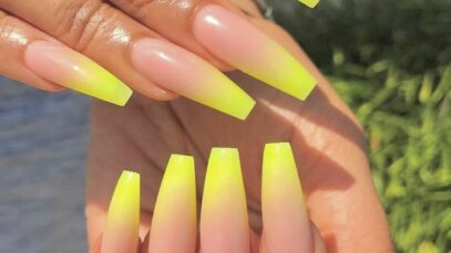 Neon Ombre Nails