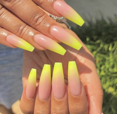Neon Ombre Nails
