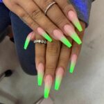 Neon Ombre Nails
