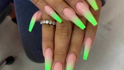 Neon Ombre Nails