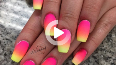 Neon Ombre Nails