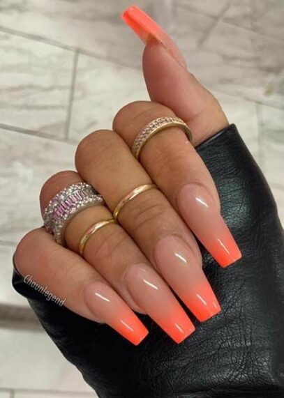 Neon Ombre Nails