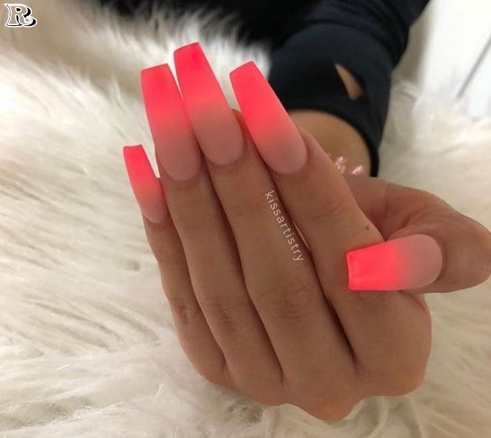 Neon Ombre Nails
