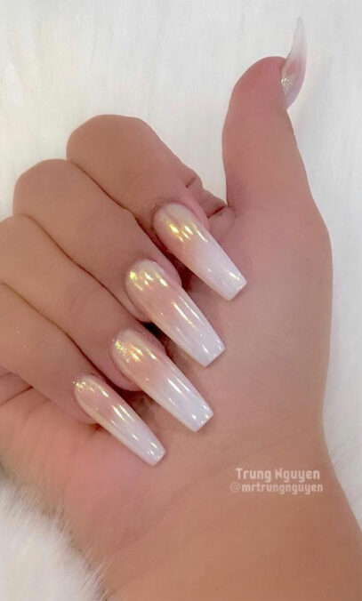 Neutral Ombre Nails