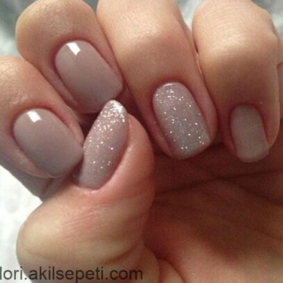 Neutral Prom Nails