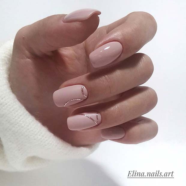 Neutral Prom Nails