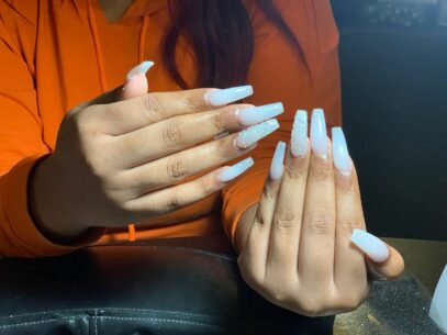 Nut White Nails