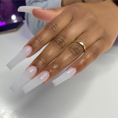 Nut White Nails