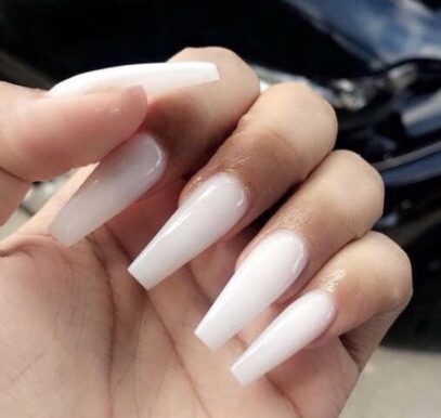 Nut White Nails