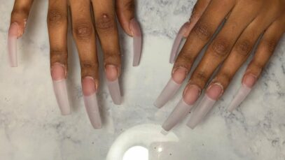 Ombre Nails Coffin Long