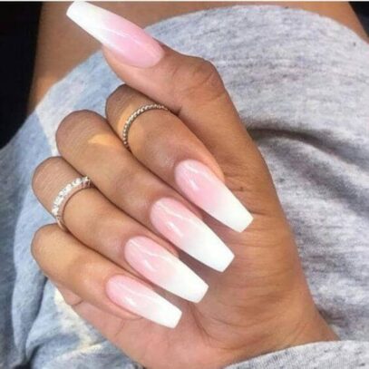 Ombre Nails Coffin Long