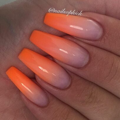 Orange Ombre Nails