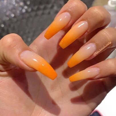 Orange Ombre Nails
