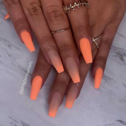 Orange Ombre Nails