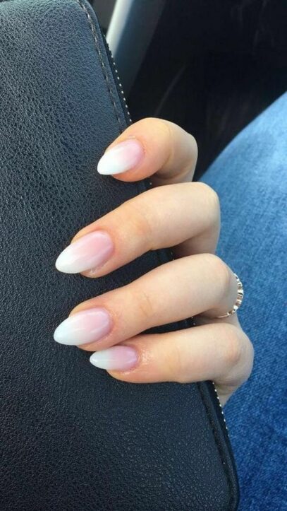 Oval Ombre Nails