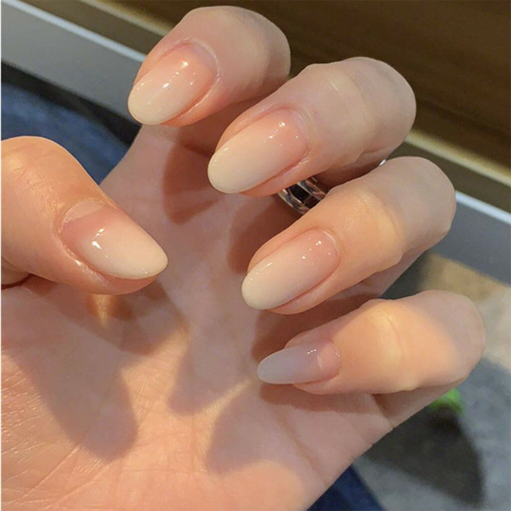 Oval Ombre Nails