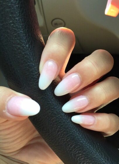Oval Ombre Nails