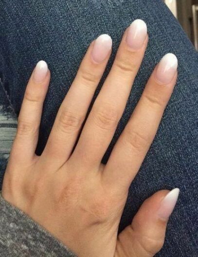 Oval Ombre Nails