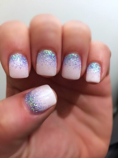 Pastel Glitter Nails