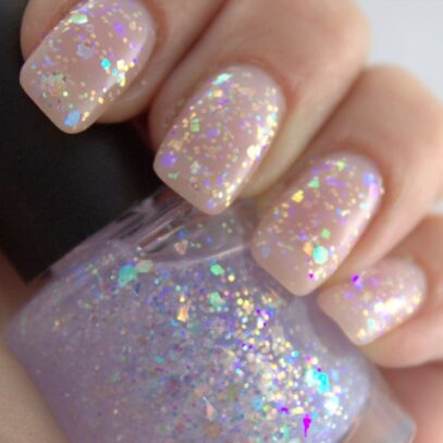 Pastel Glitter Nails