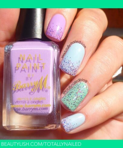 Pastel Glitter Nails