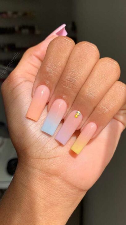 Pastel Ombre Nails