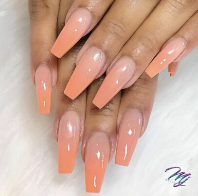 Peach Ombre Nails