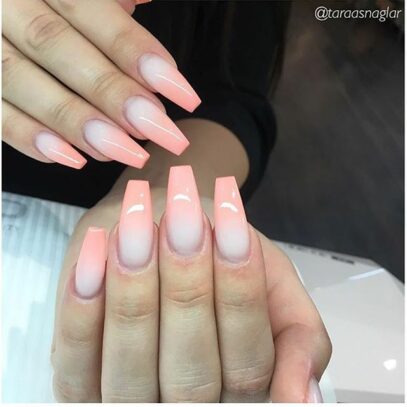 Peach Ombre Nails