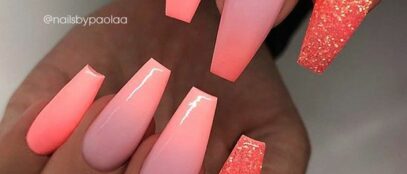 Peach Ombre Nails