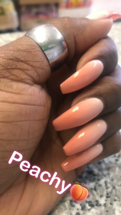 Peach Ombre Nails