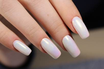 Pearl White Nails