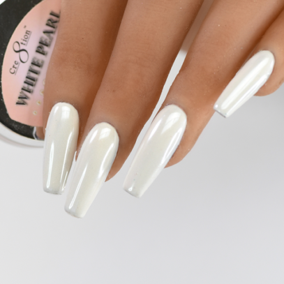 Pearl White Nails