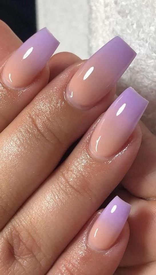 Pink And Purple Ombre Nails